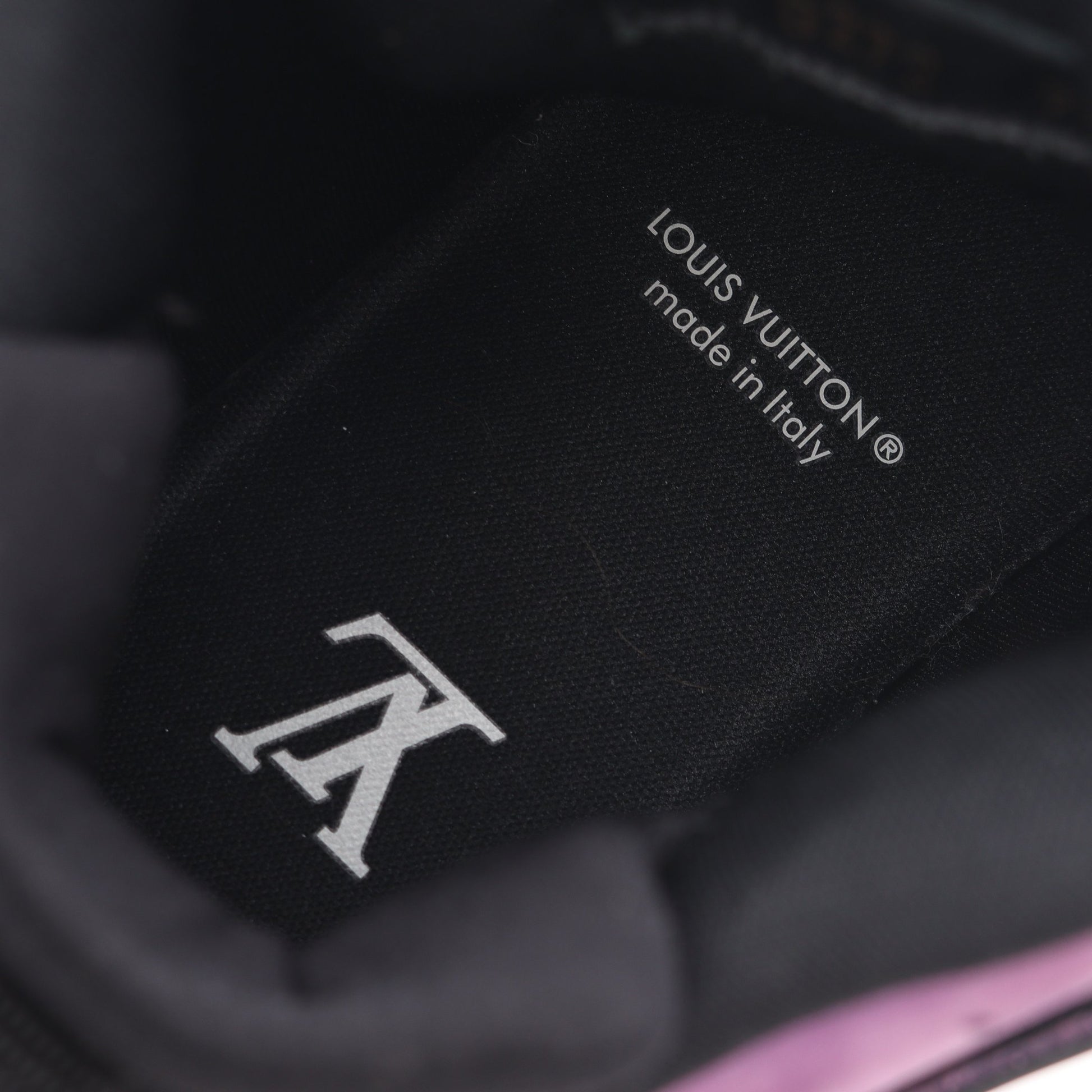 LVトレイナー2ライン スニーカー ファブリック パープル ブラック ルイヴィトン シューズ LOUIS VUITTON