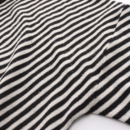 BALENCIAGA KNITS アンサンブル 五分袖 ストライプ ウール ブラック オフホワイト バレンシアガ トップス BALENCIAGA