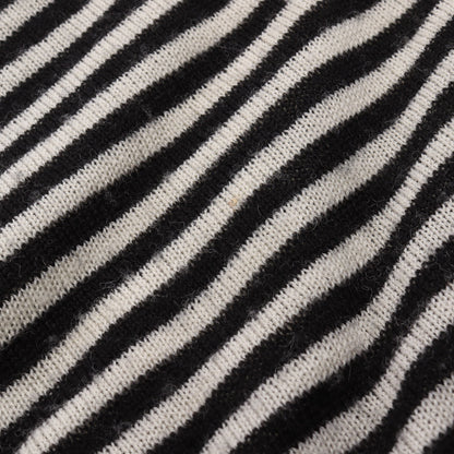 BALENCIAGA KNITS アンサンブル 五分袖 ストライプ ウール ブラック オフホワイト バレンシアガ トップス BALENCIAGA