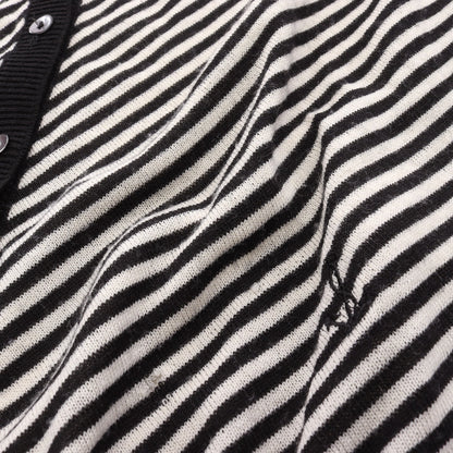 BALENCIAGA KNITS アンサンブル 五分袖 ストライプ ウール ブラック オフホワイト バレンシアガ トップス BALENCIAGA