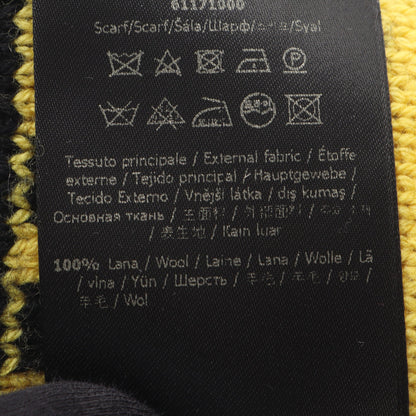 FFロゴ マフラー 総柄 ウール ブラック イエロー フェンディ 財布・小物 FENDI