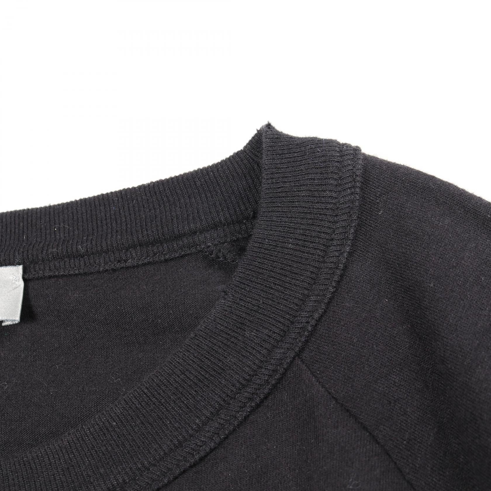 DIOR × ERL 長袖Tシャツ ロゴ刺繍 コットン ブラック ダメージ加工 ディオール トップス DIOR