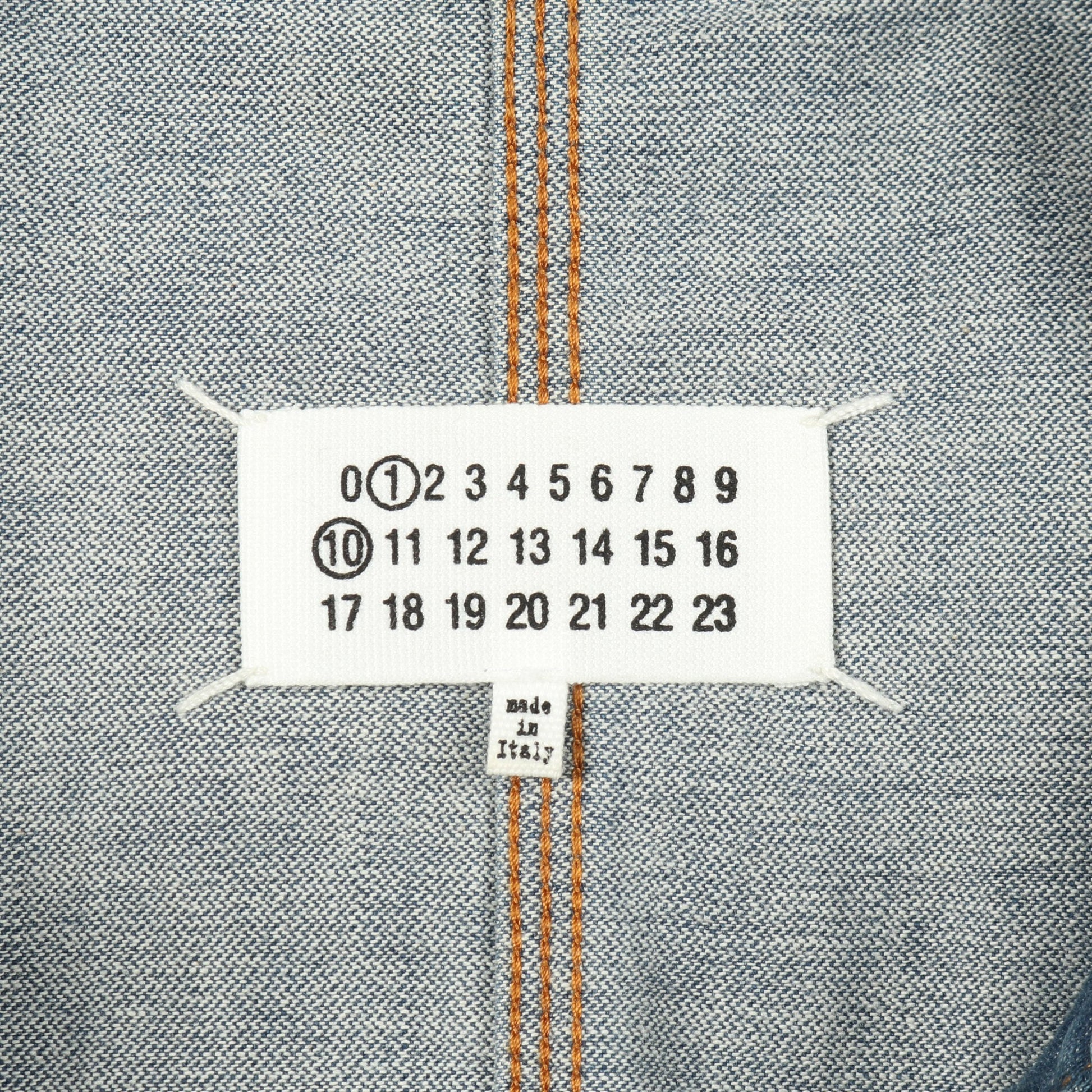 DENIM SPORTS JACKET デニムジャケット コットン ブルー ユーズド加工 メゾンマルジェラ110 アウター Maison Margiela 1 10
