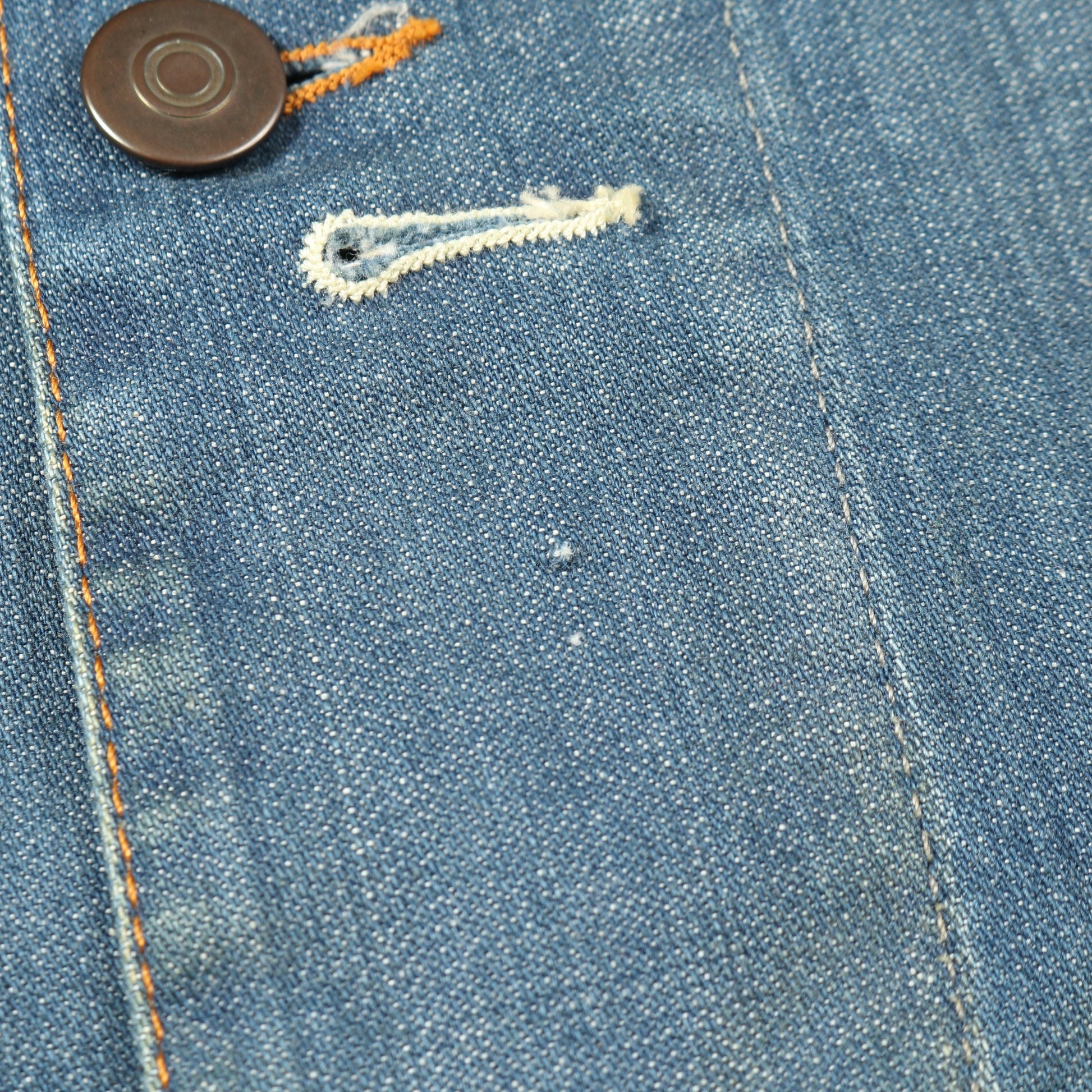 DENIM SPORTS JACKET デニムジャケット コットン ブルー ユーズド加工 メゾンマルジェラ110 アウター Maison Margiela 1 10