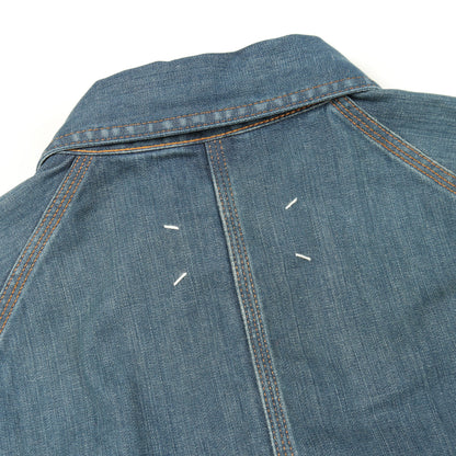 DENIM SPORTS JACKET デニムジャケット コットン ブルー ユーズド加工 メゾンマルジェラ110 アウター Maison Margiela 1 10