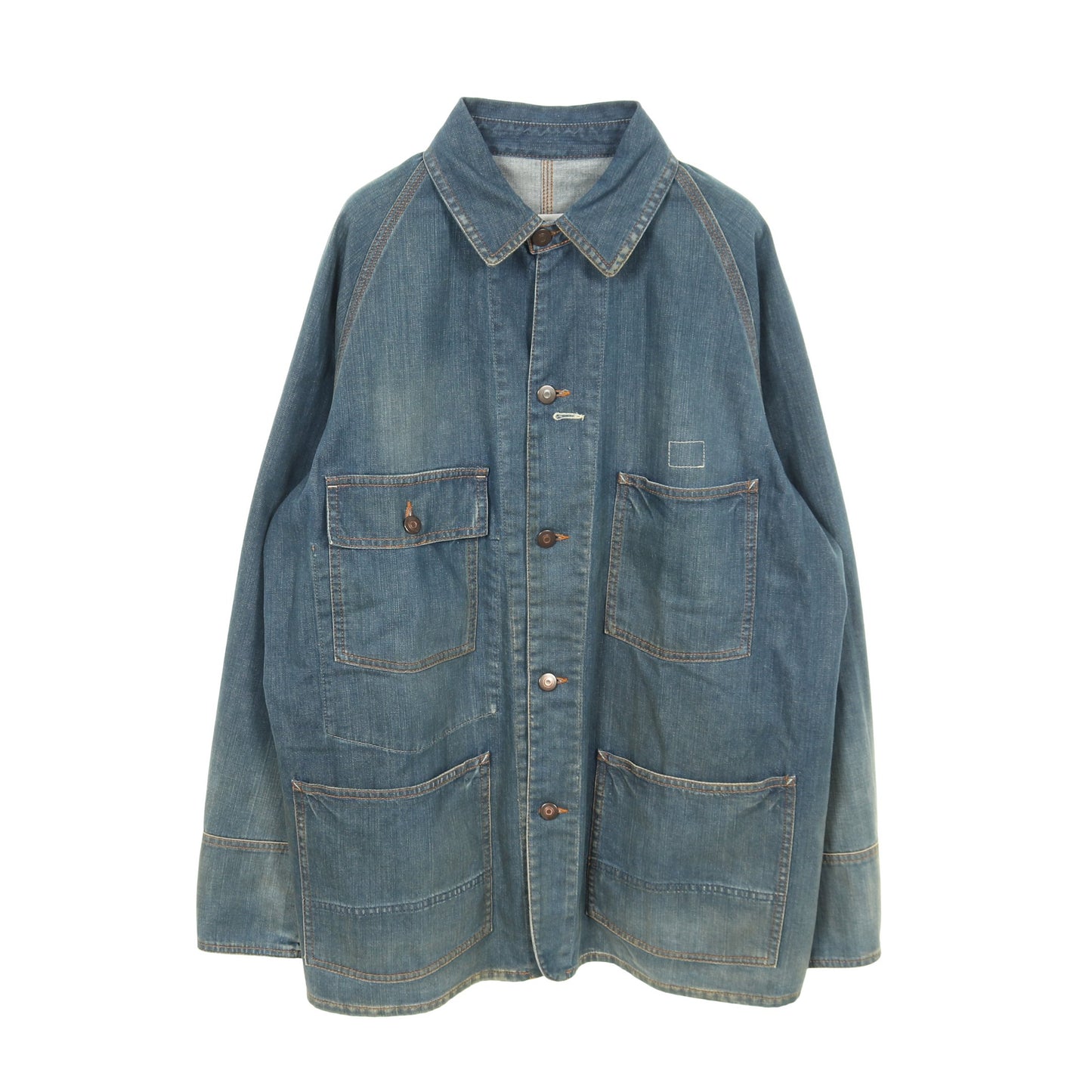 DENIM SPORTS JACKET デニムジャケット コットン ブルー ユーズド加工 メゾンマルジェラ110 アウター Maison Margiela 1 10