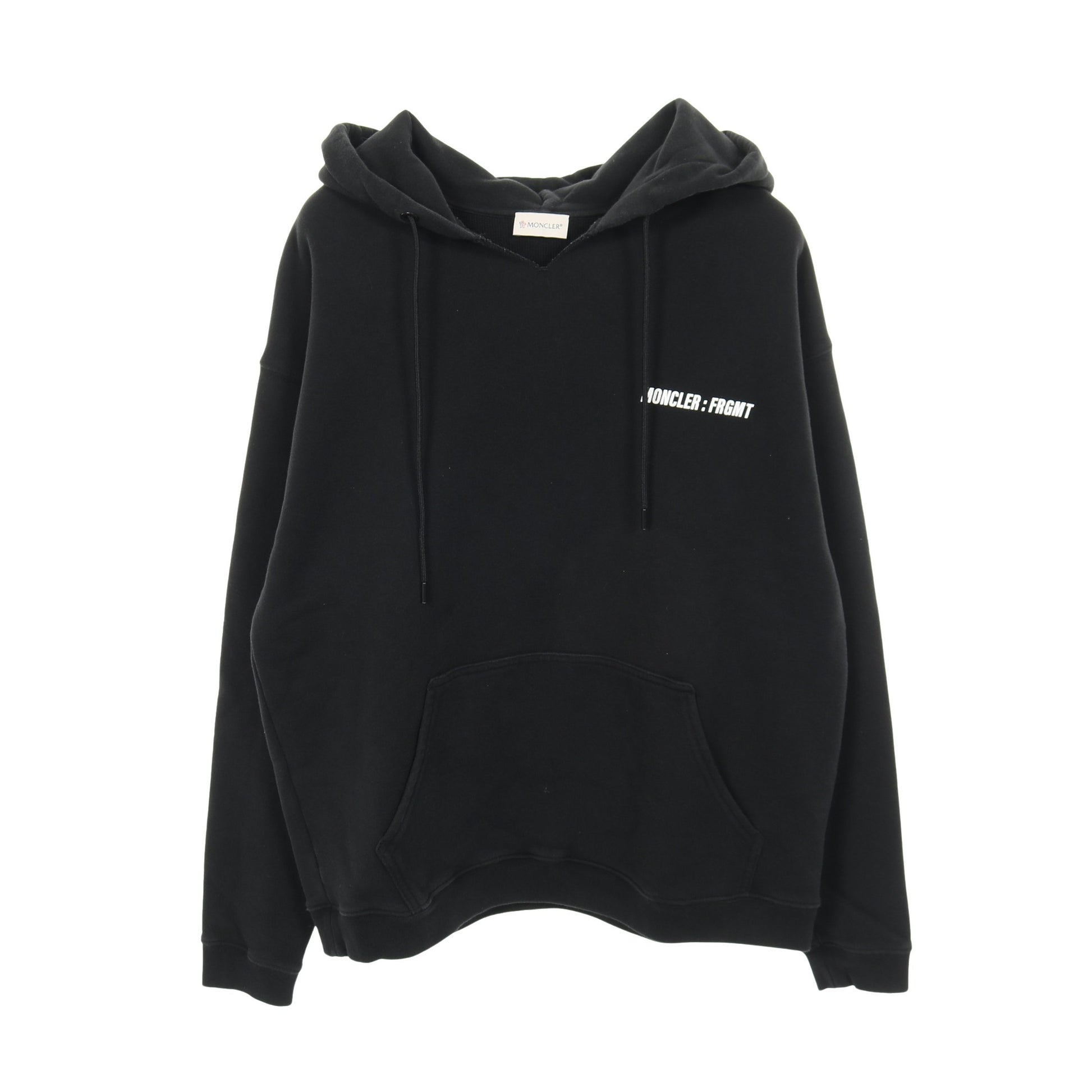 GENIUS 7 FRAGMENT HIROSHI FUJIWARA プルオーバーパーカー コットン ブラック モンクレール トップス MONCLER