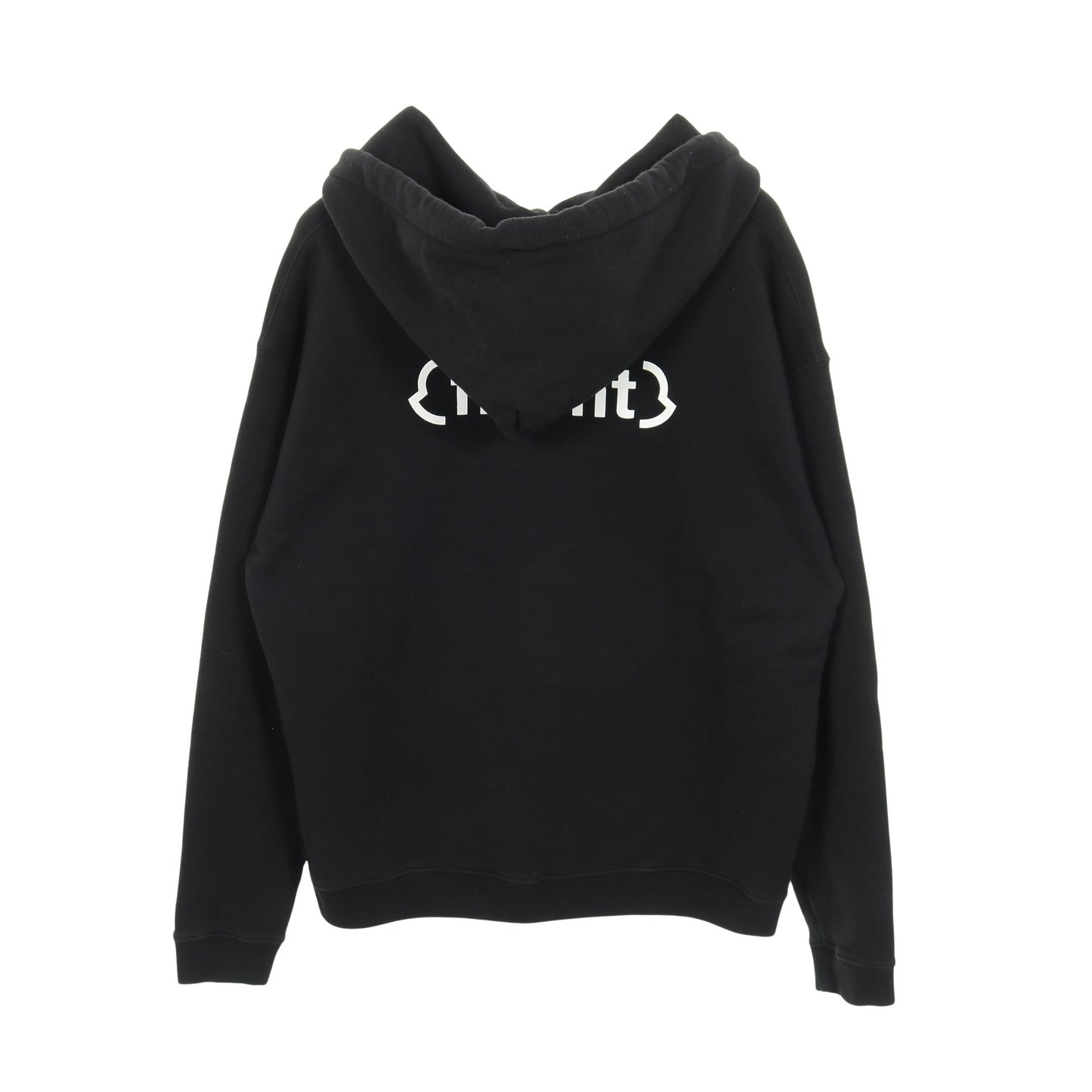 GENIUS 7 FRAGMENT HIROSHI FUJIWARA プルオーバーパーカー コットン ブラック モンクレール トップス MONCLER