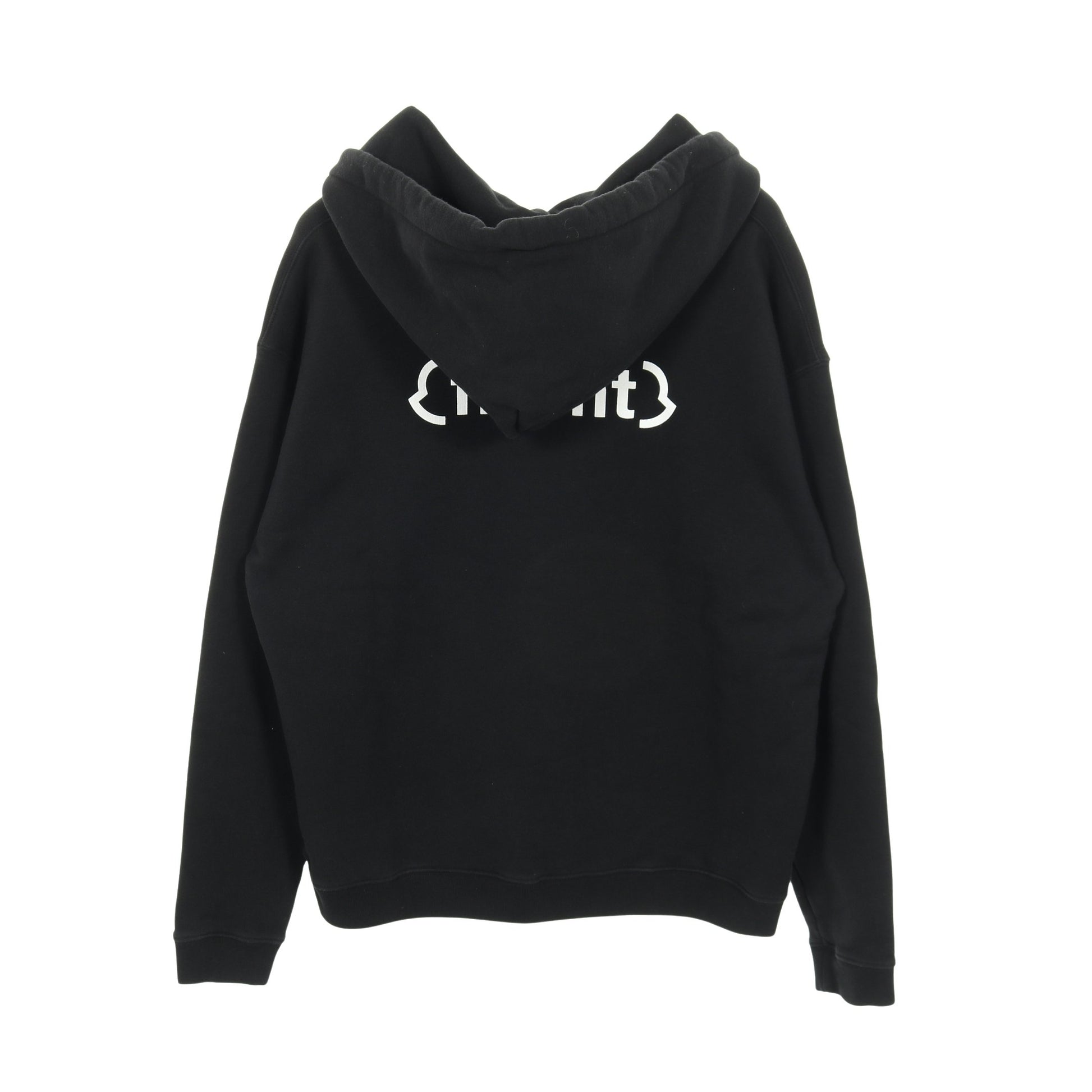 GENIUS 7 FRAGMENT HIROSHI FUJIWARA プルオーバーパーカー コットン ブラック モンクレール トップス MONCLER