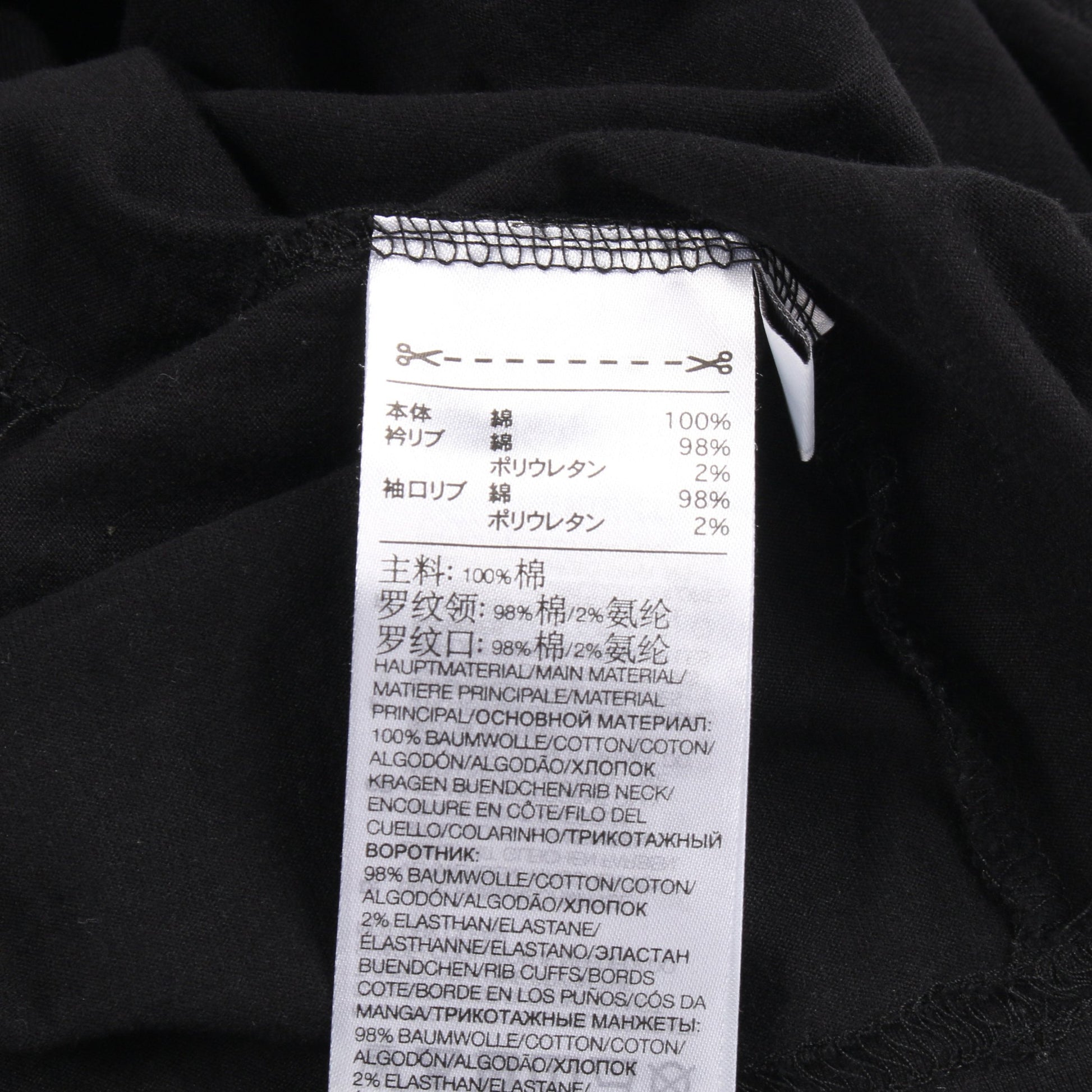 長袖Tシャツ クルーネック バックロゴ コットン ブラック ワイスリー トップス Y-3