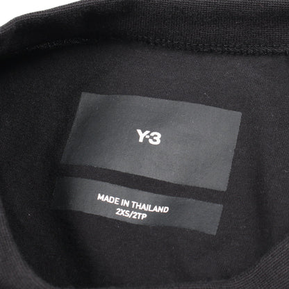 長袖Tシャツ クルーネック バックロゴ コットン ブラック ワイスリー トップス Y-3
