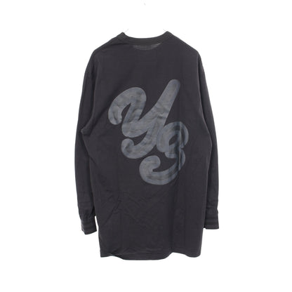 長袖Tシャツ クルーネック バックロゴ コットン ブラック ワイスリー トップス Y-3