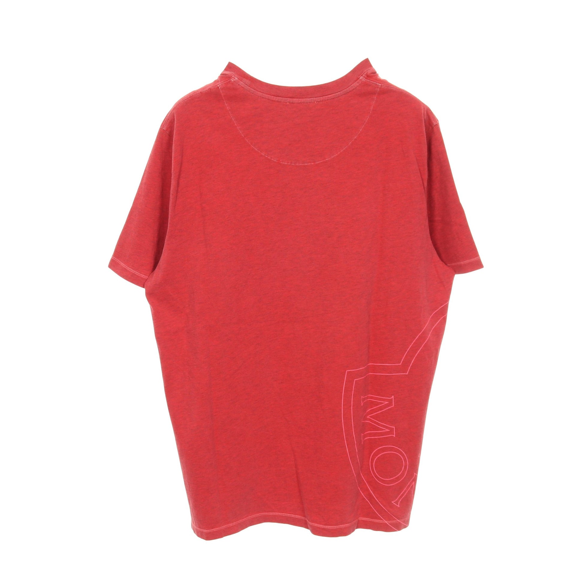 ビッグロゴプリント 半袖Tシャツ クルーネック コットン レッド モンクレール トップス MONCLER