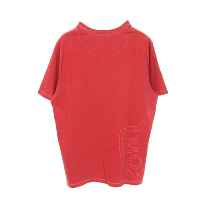 ビッグロゴプリント 半袖Tシャツ クルーネック コットン レッド モンクレール トップス MONCLER