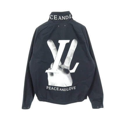 PEACE AND LOVE ハリントンジャケット ブルゾン コットン ネイビー ルイヴィトン アウター LOUIS VUITTON