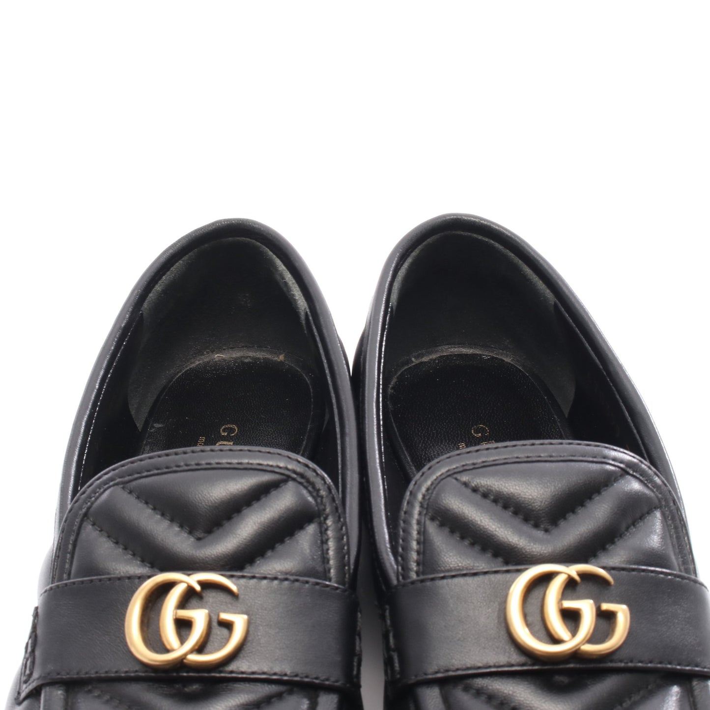 GGマーモント ローファー レザー ブラック グッチ シューズ GUCCI