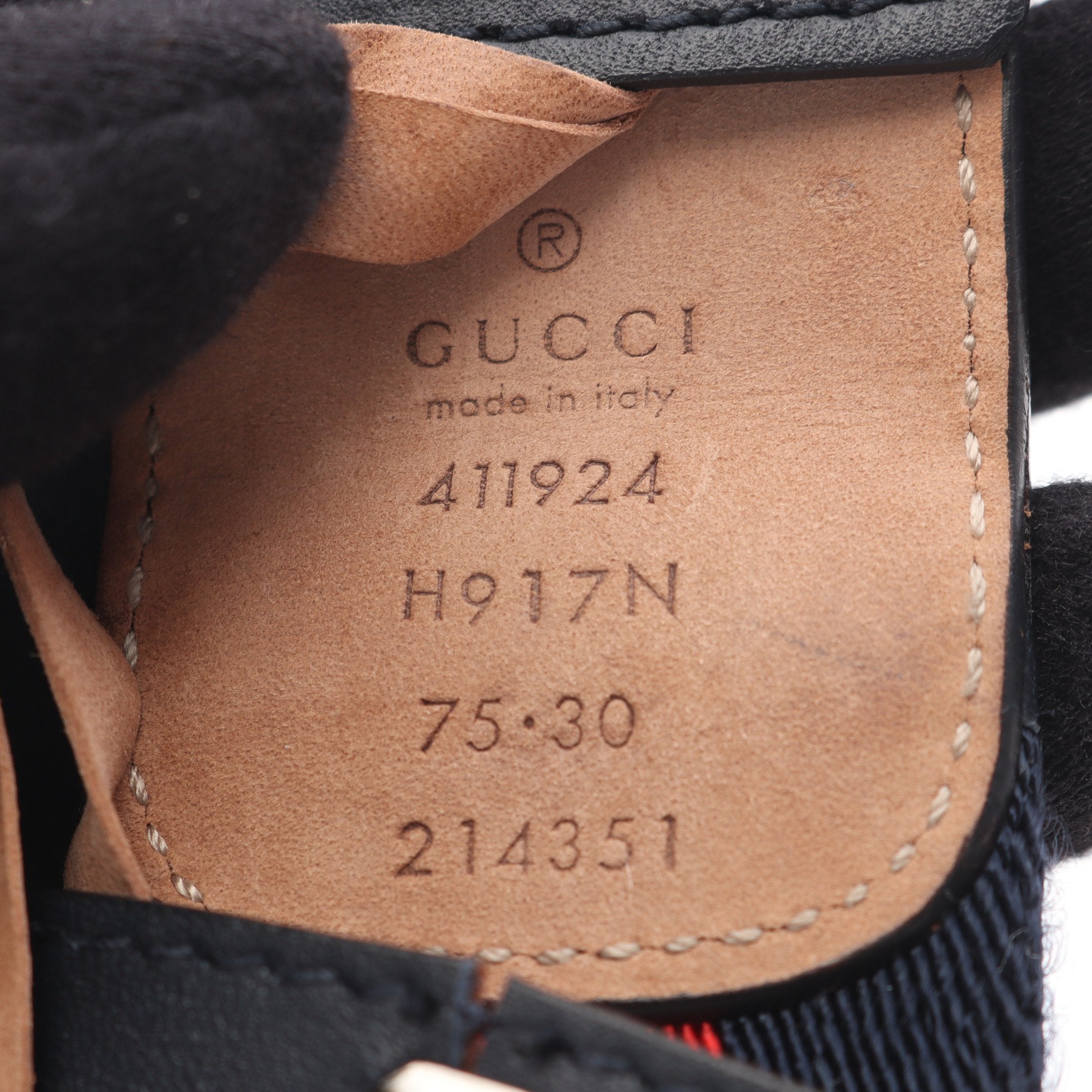 インターロッキングG シェリーライン ベルト ファブリック レザー