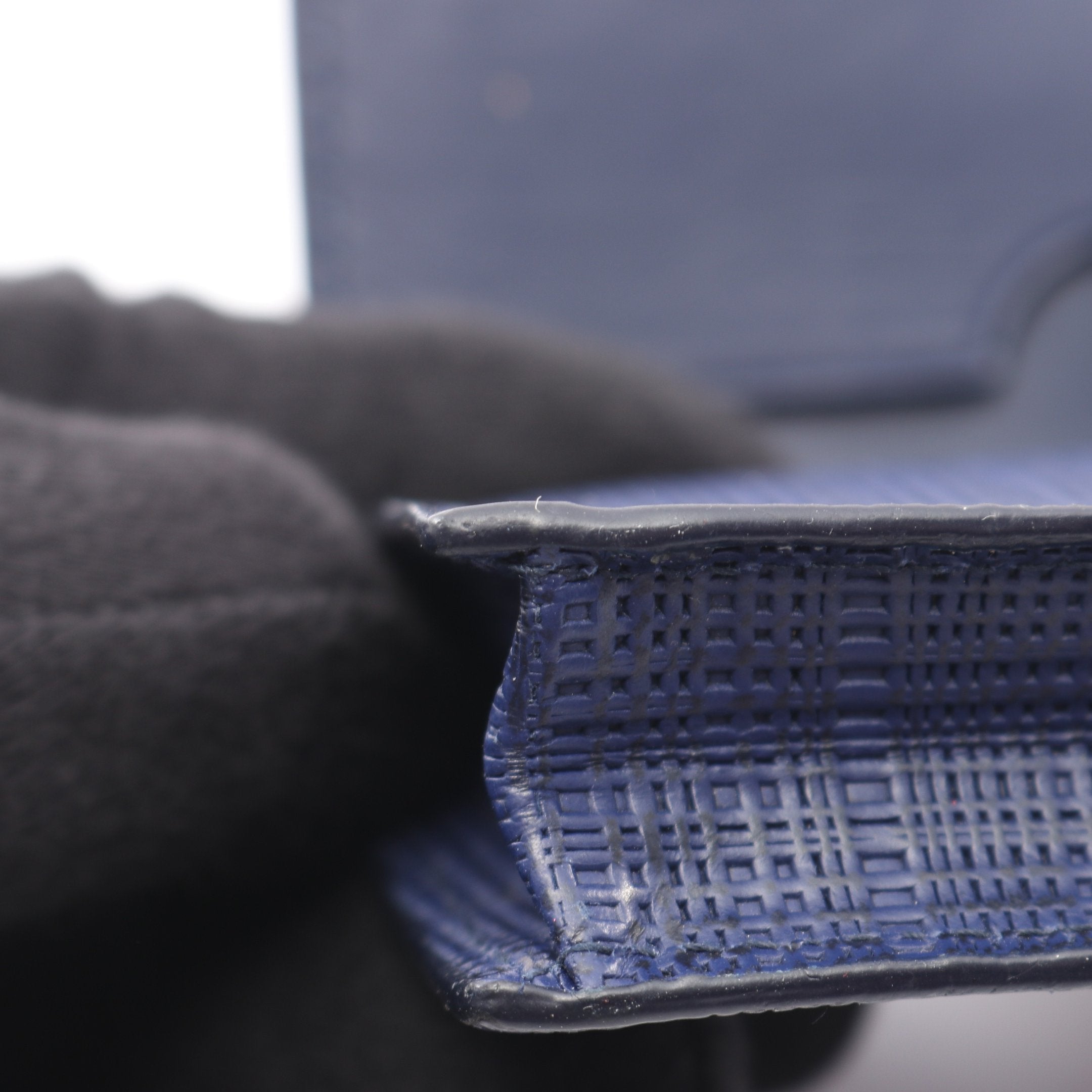 LINEN リネン アナグラム カードケース 名刺入れ レザー ネイビー