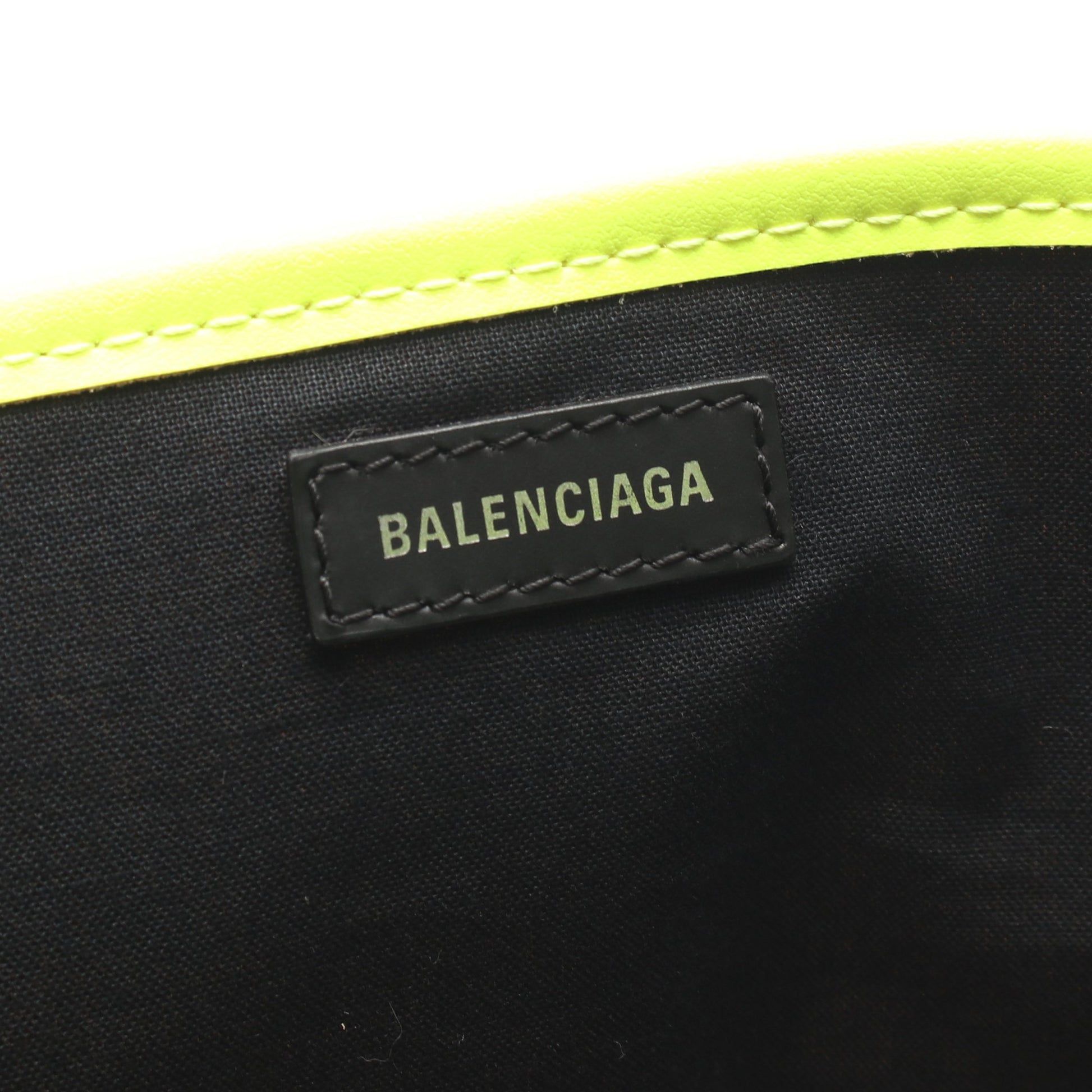 NAVY CABAS S ネイビーカバ ハンドバッグ トートバッグ キャンバス レザー アイボリー イエロー ネオンカラー バレンシアガ バッグ BALENCIAGA