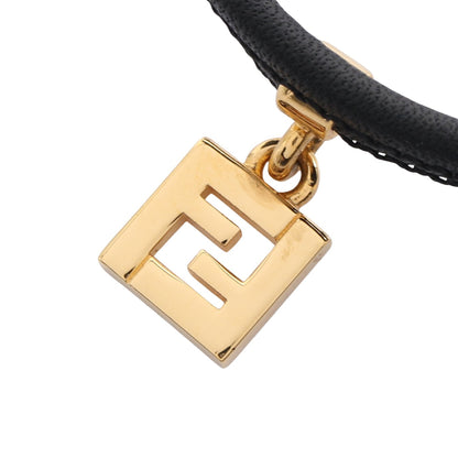 FOREVER フォーエバー ブレスレット FFロゴ GP レザー ゴールド ブラック フェンディ アクセサリー FENDI