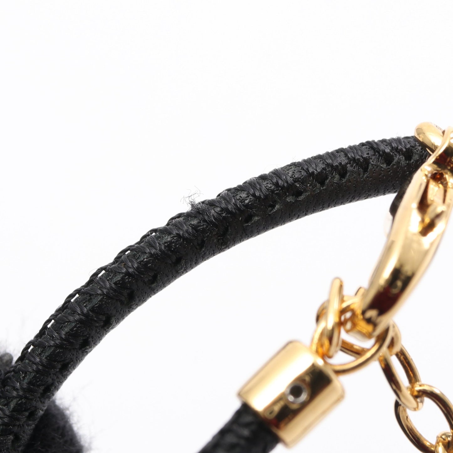 FOREVER フォーエバー ブレスレット FFロゴ GP レザー ゴールド ブラック フェンディ アクセサリー FENDI