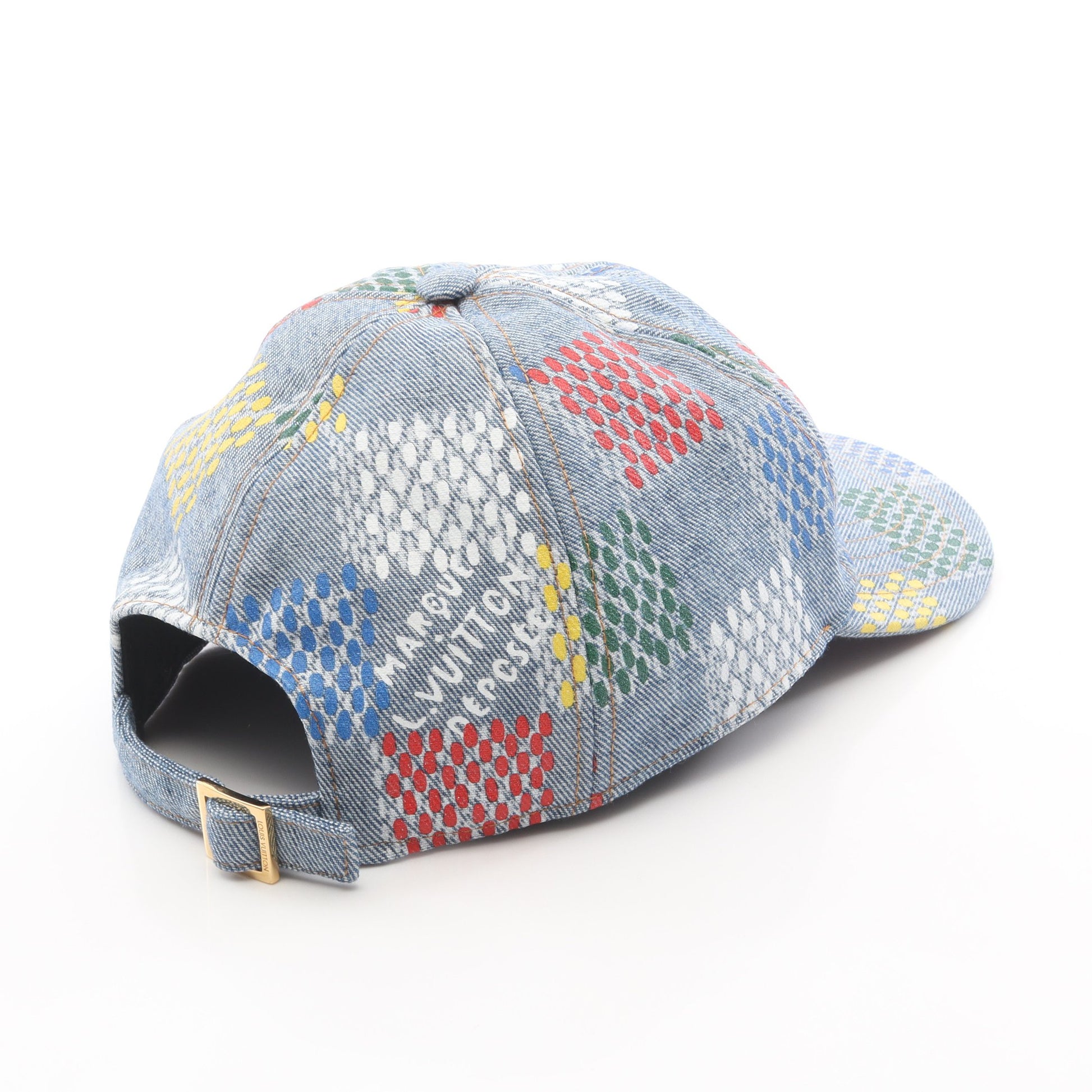LV バーズ ダミエ キャップ コットン ブルーグレー マルチカラー デニム ルイヴィトン 財布・小物 LOUIS VUITTON