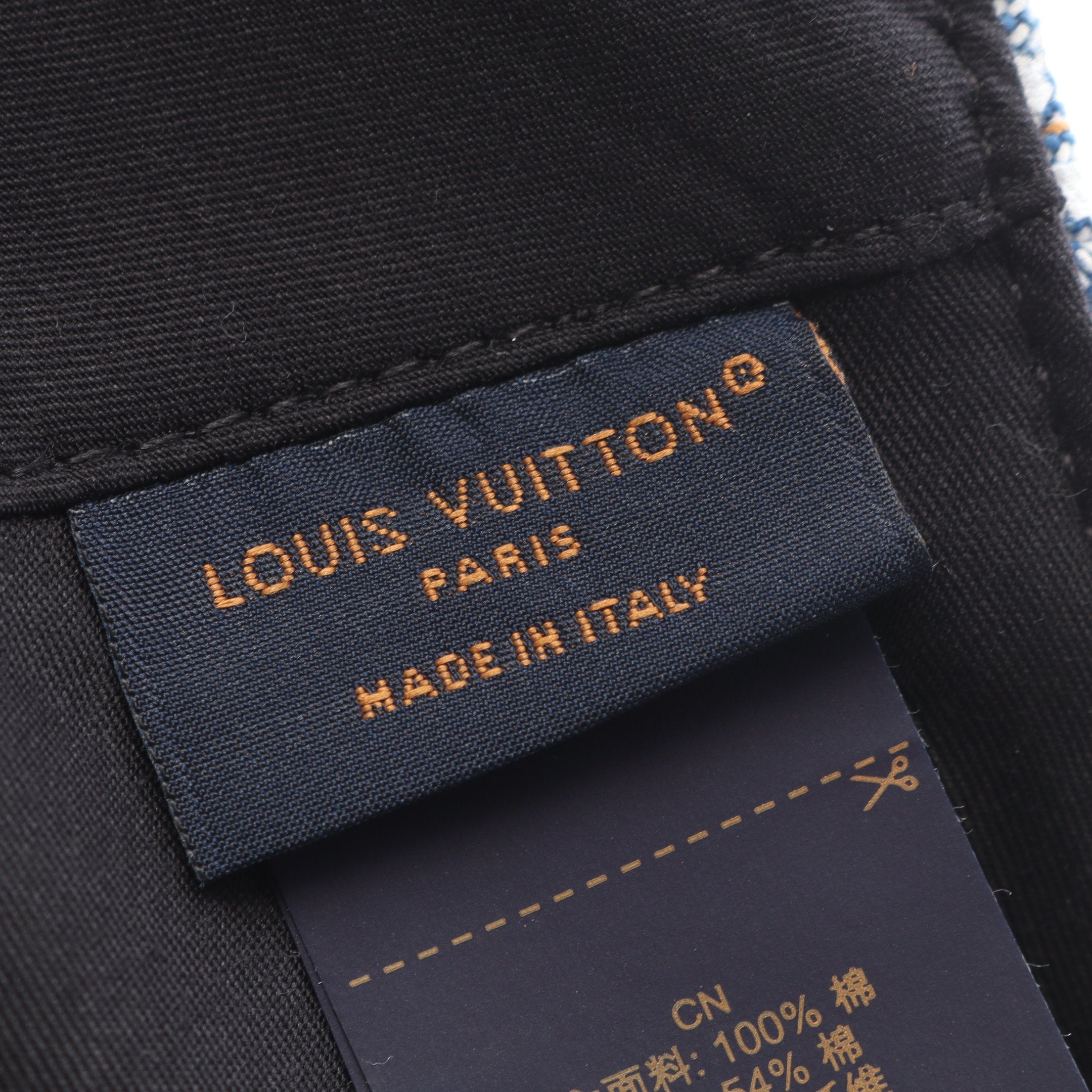 LV バーズ ダミエ キャップ コットン ブルーグレー マルチカラー