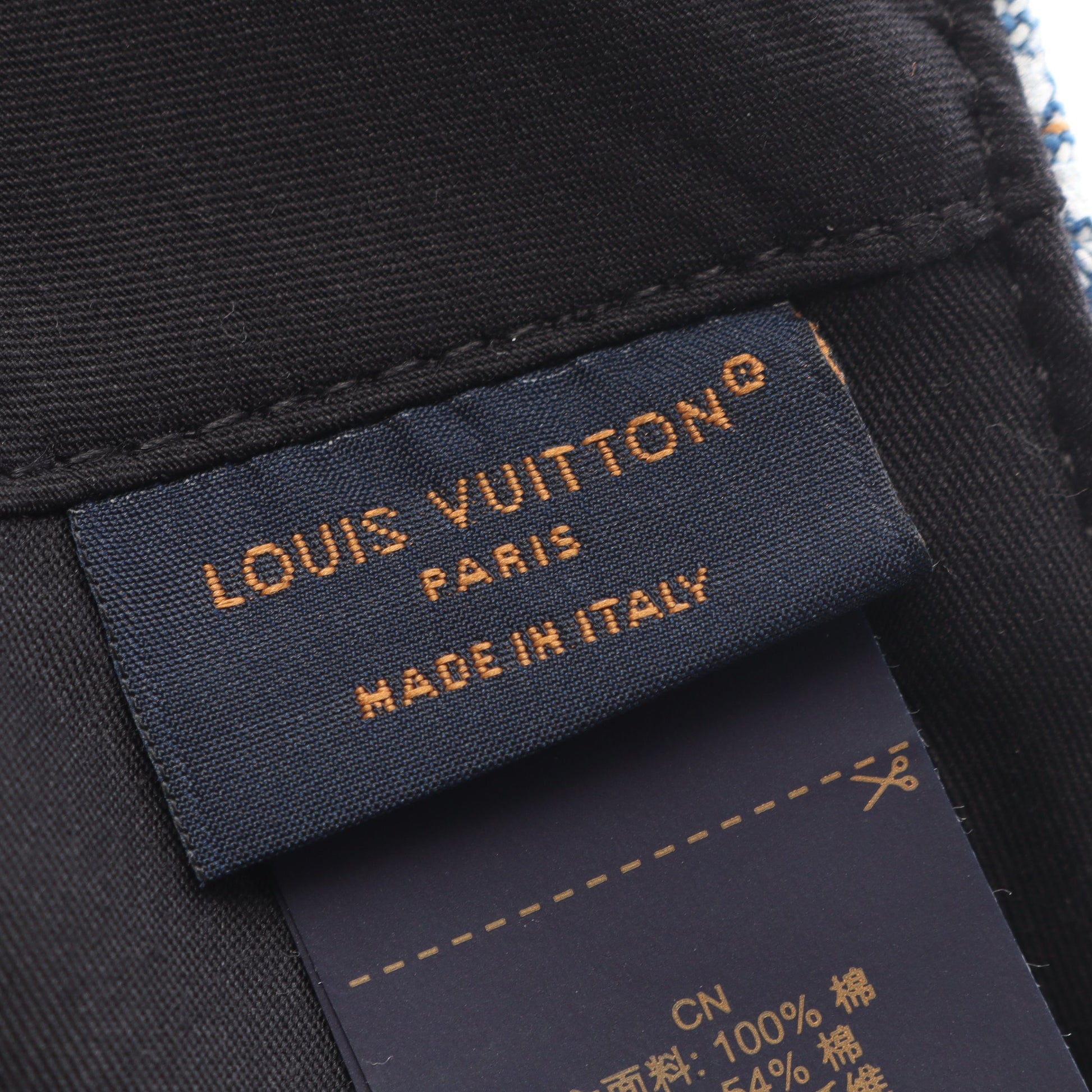 LV バーズ ダミエ キャップ コットン ブルーグレー マルチカラー デニム ルイヴィトン 財布・小物 LOUIS VUITTON