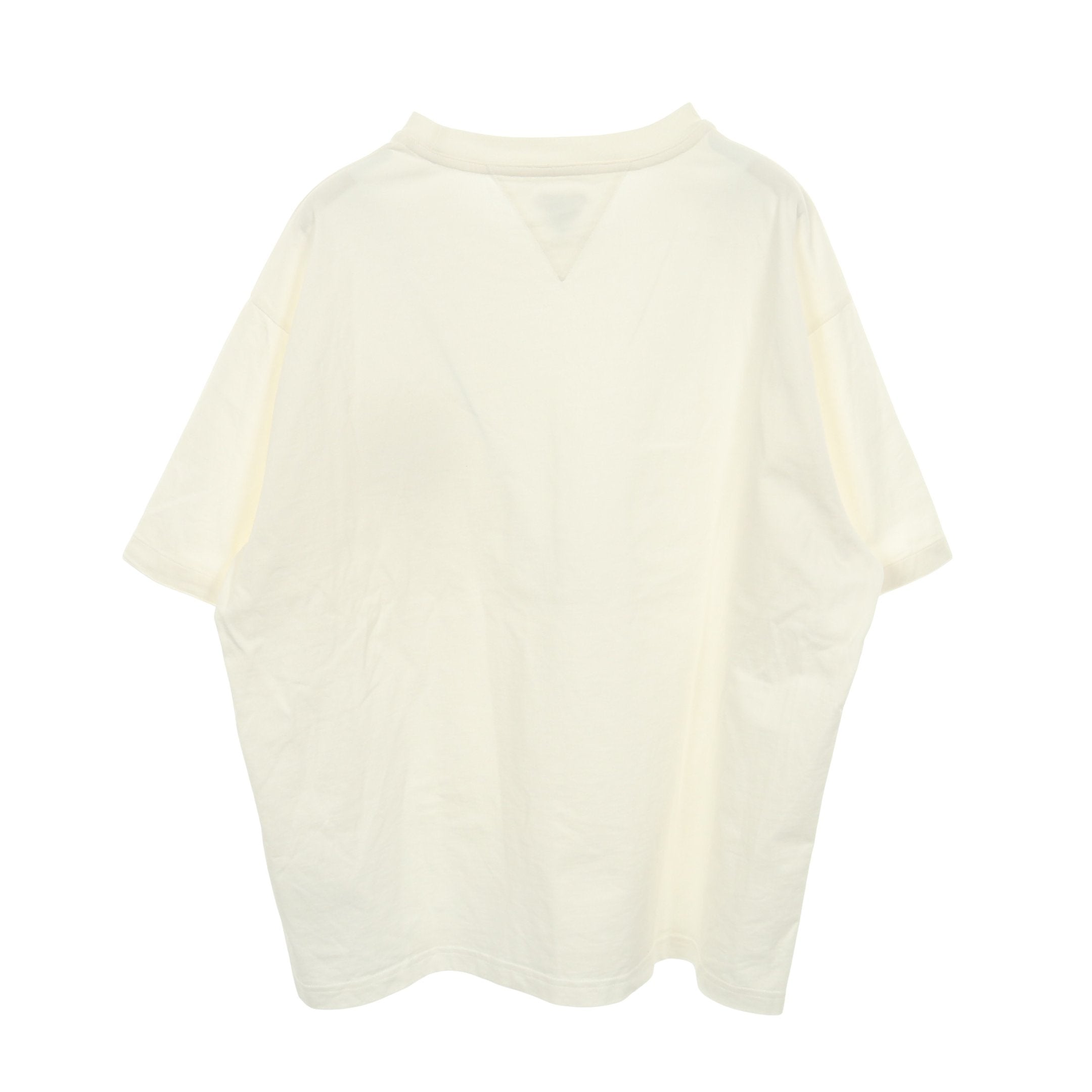 ピマコットンジャージー 半袖Tシャツ コットン ホワイト レザーパッチ