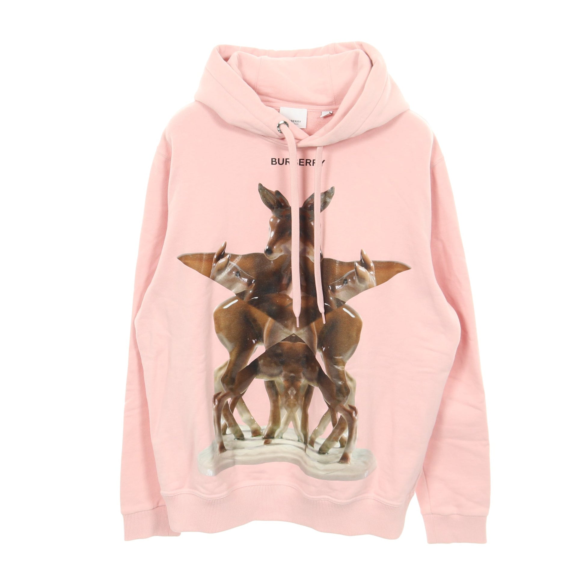 バンビプリント プルオーバーパーカー コットン ピンク バーバリー トップス BURBERRY