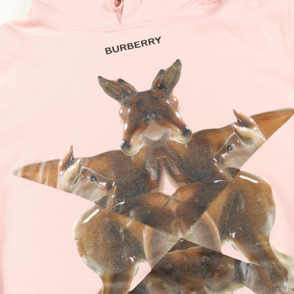 バンビプリント プルオーバーパーカー コットン ピンク バーバリー トップス BURBERRY