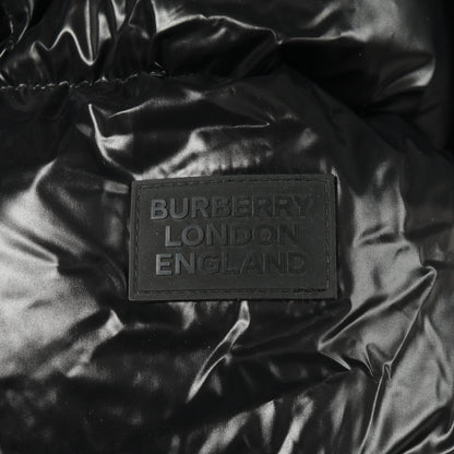デタッチャブル ロゴアップリケ ダウンジャケット ナイロン ブラック バーバリー アウター BURBERRY