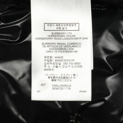 デタッチャブル ロゴアップリケ ダウンジャケット ナイロン ブラック バーバリー アウター BURBERRY