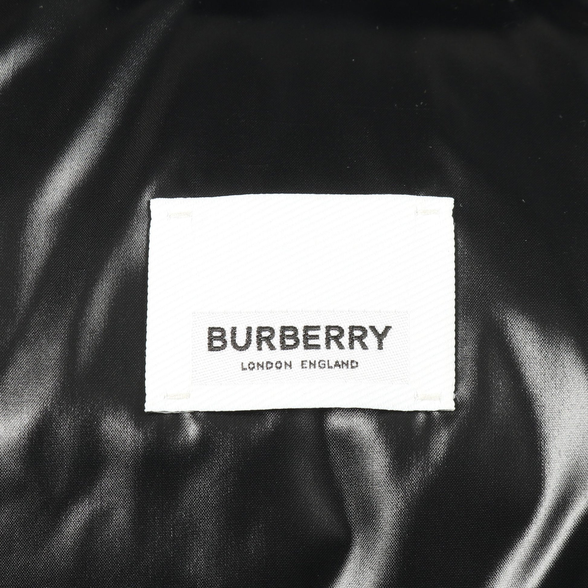 デタッチャブル ロゴアップリケ ダウンジャケット ナイロン ブラック バーバリー アウター BURBERRY