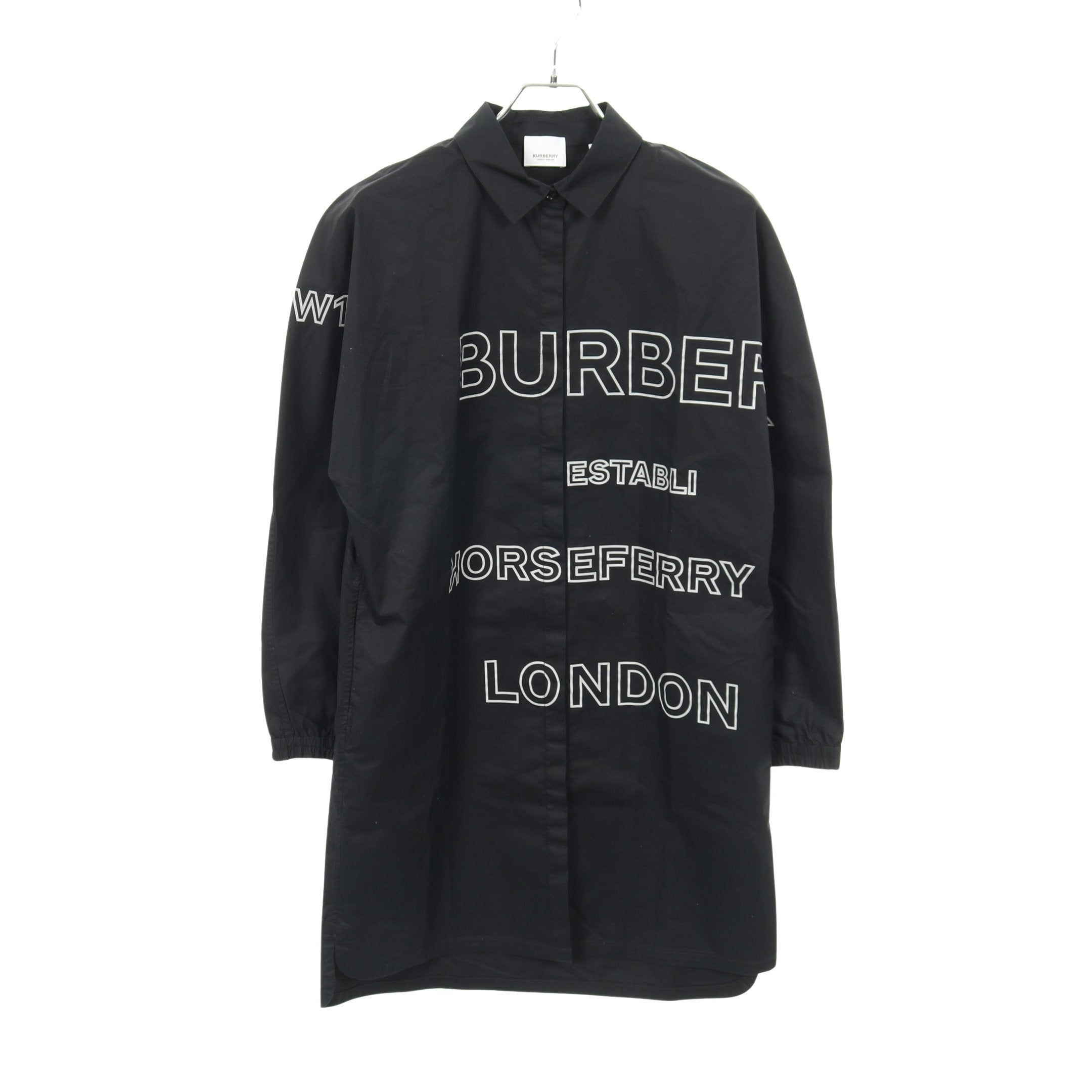 ホースフェリー キッズ シャツワンピース 長袖 コットン ブラック