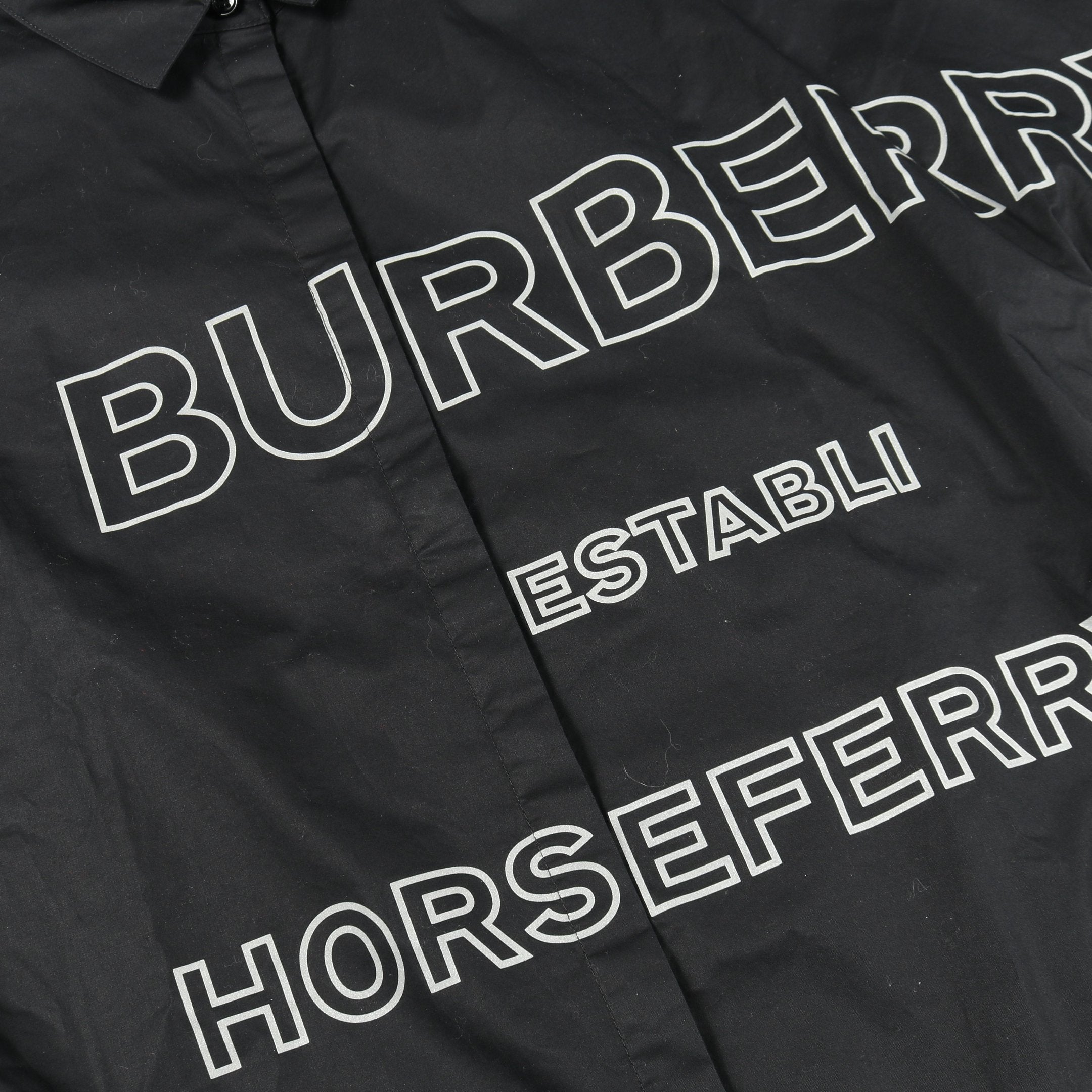 BURBERRY バーバリー ホースフェリー シャツ ワンピース ブラック 8Y ホースフェリー キッズ シャツワンピース 長袖 コットン ブラック