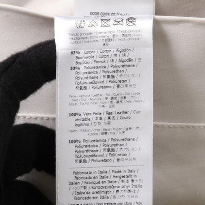 ステンカラーコート コットン レザー ホワイト ベージュ マルチカラー フェンディ アウター FENDI