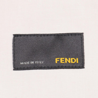 ステンカラーコート コットン レザー ホワイト ベージュ マルチカラー フェンディ アウター FENDI