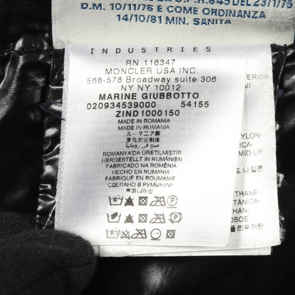 MARINE テーラード ダウンジャケット ナイロン ブラック ダブルブレスト モンクレール アウター MONCLER