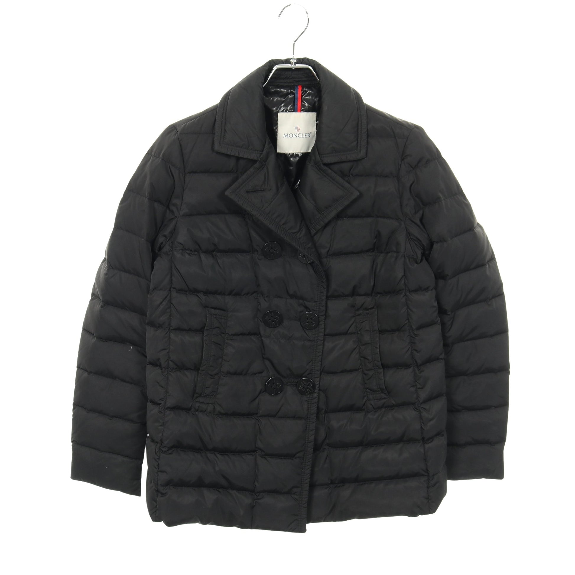 MARINE テーラード ダウンジャケット ナイロン ブラック ダブルブレスト モンクレール アウター MONCLER