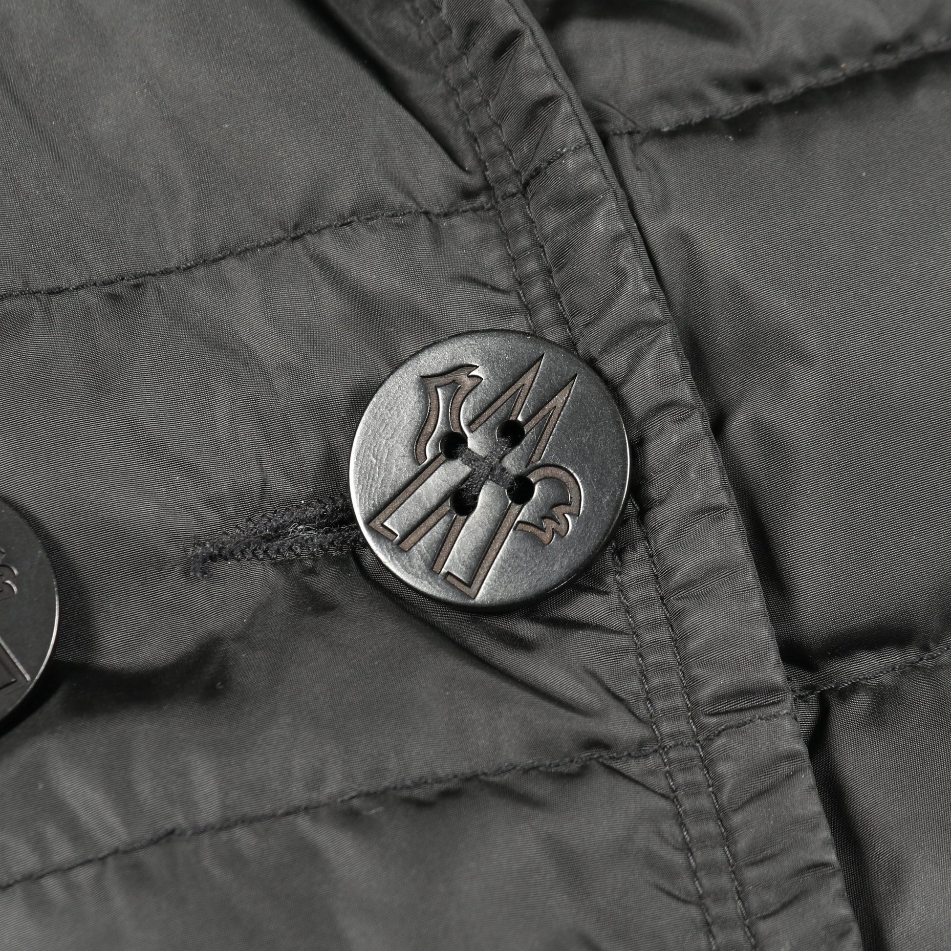 MARINE テーラード ダウンジャケット ナイロン ブラック ダブルブレスト モンクレール アウター MONCLER