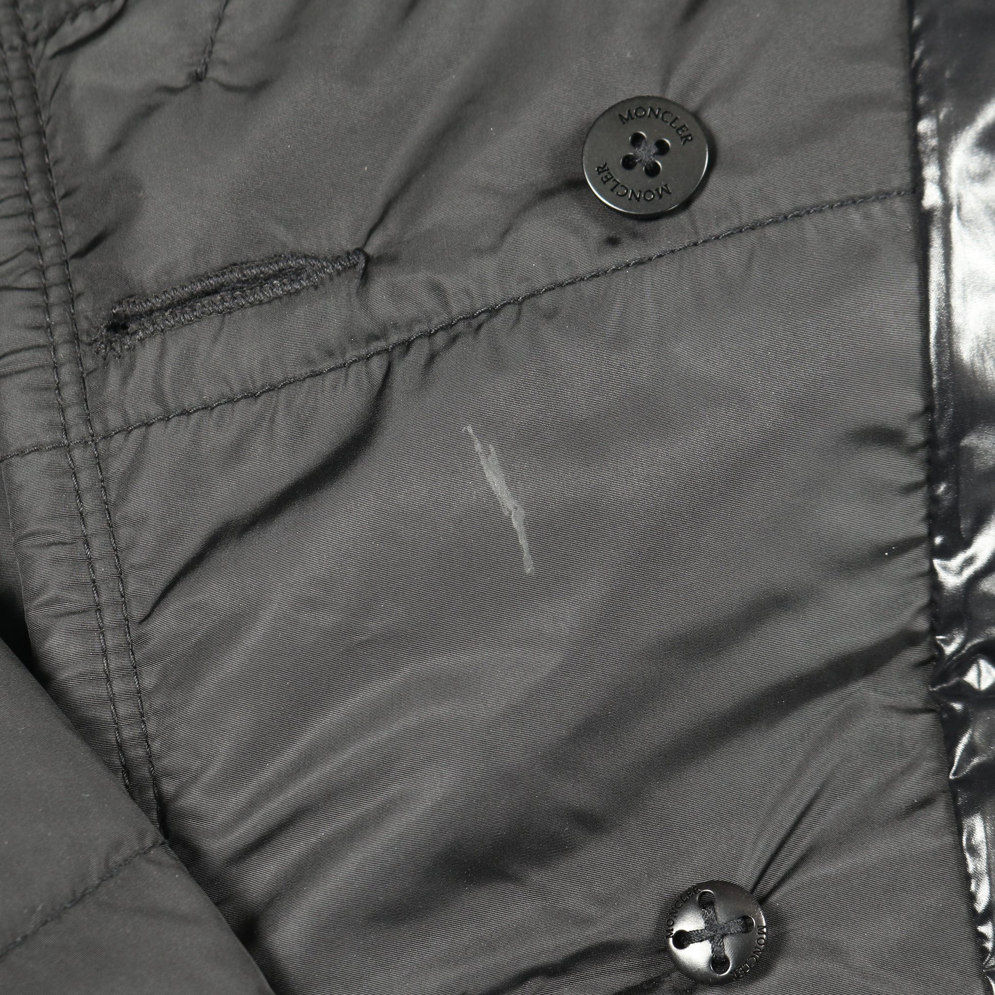 MARINE テーラード ダウンジャケット ナイロン ブラック ダブルブレスト モンクレール アウター MONCLER