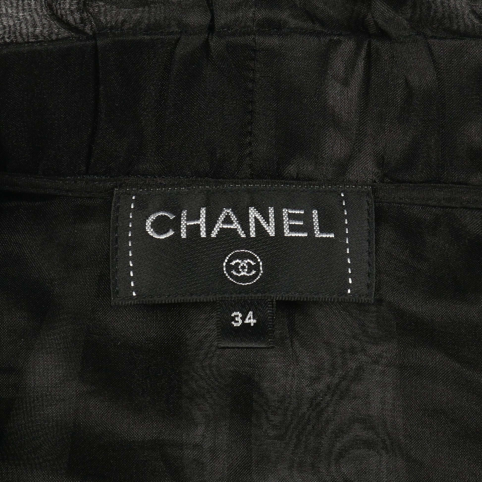 シアー ブラウス ボウタイ シルク ブラック シャネル トップス CHANEL