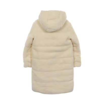 BAGAUD キッズ リバーシブル ボアコート ダウンコート ナイロン オフホワイト フード付き モンクレール アウター MONCLER