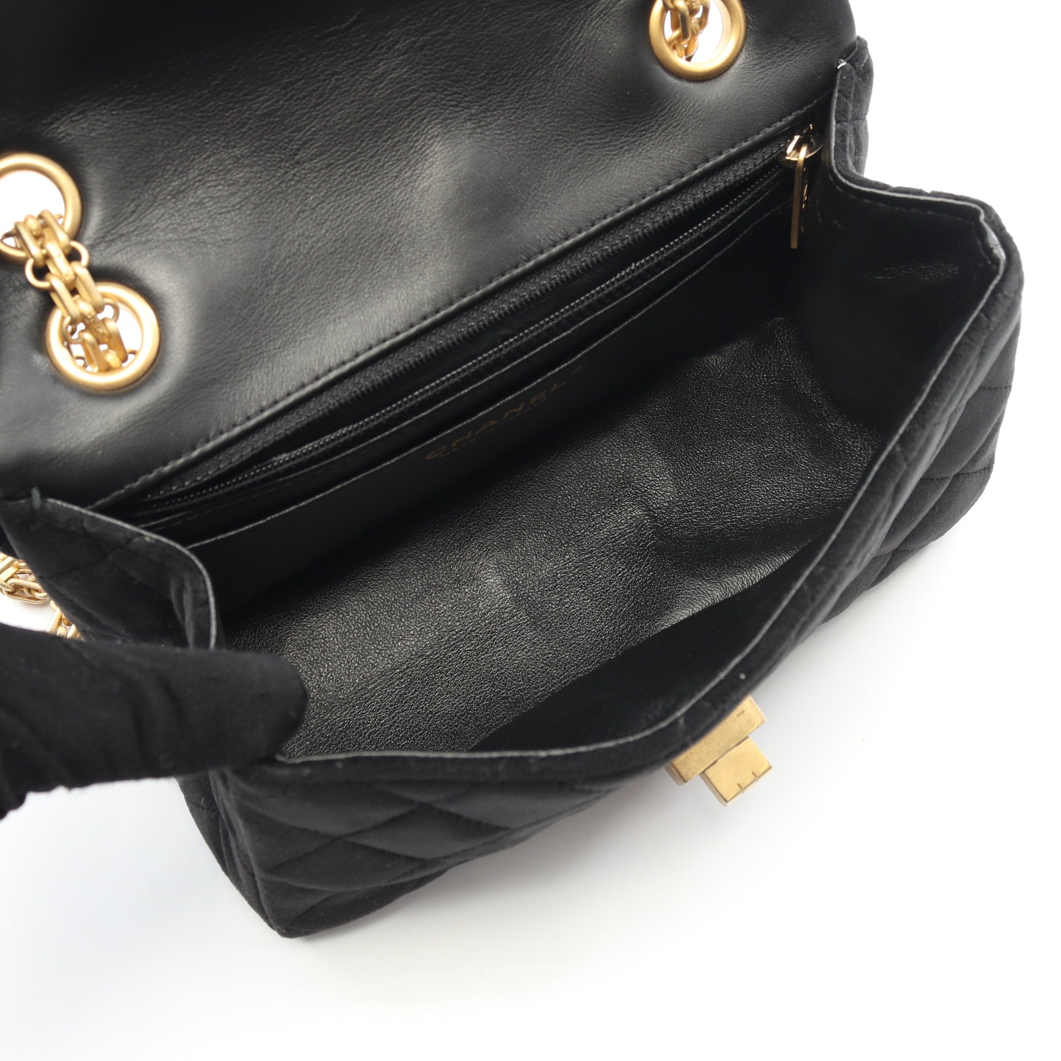 正規品 CHANEL シャネル ベロア チェーンショルダー 黒色 CHANEL（シャネル） カメリア No.5 クローバー ショルダーバッグ