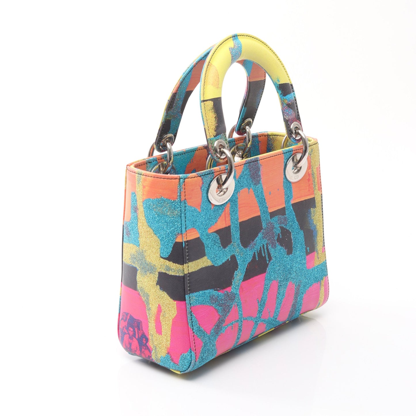 レディディオール スモール Christian Dior × Chris Martin ハンドバッグ レザー グリッター マルチカラー 2WAY 数量限定モデル クリスチャンディオール バッグ Christian Dior