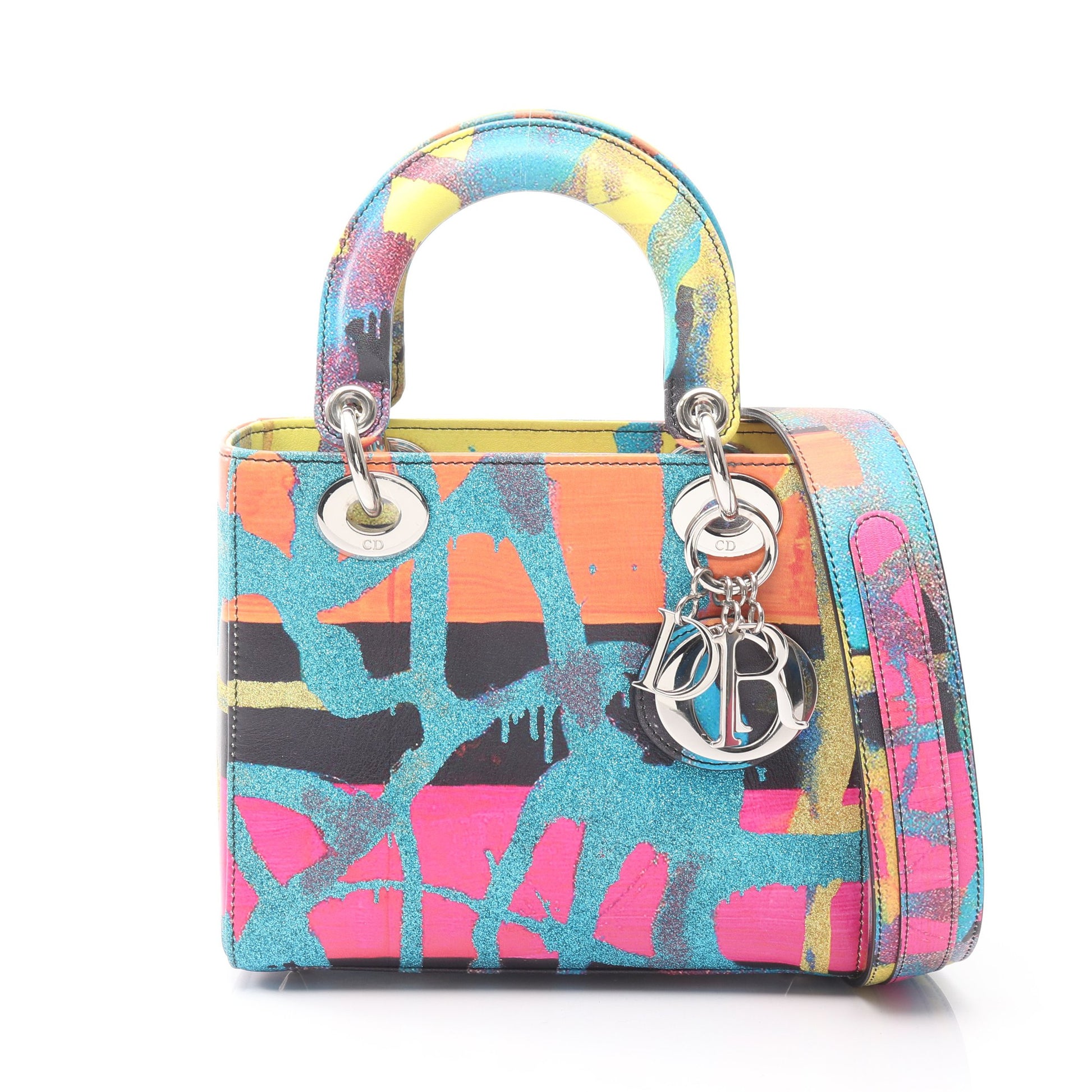 レディディオール スモール Christian Dior × Chris Martin ハンドバッグ レザー グリッター マルチカラー 2WAY 数量限定モデル クリスチャンディオール バッグ Christian Dior