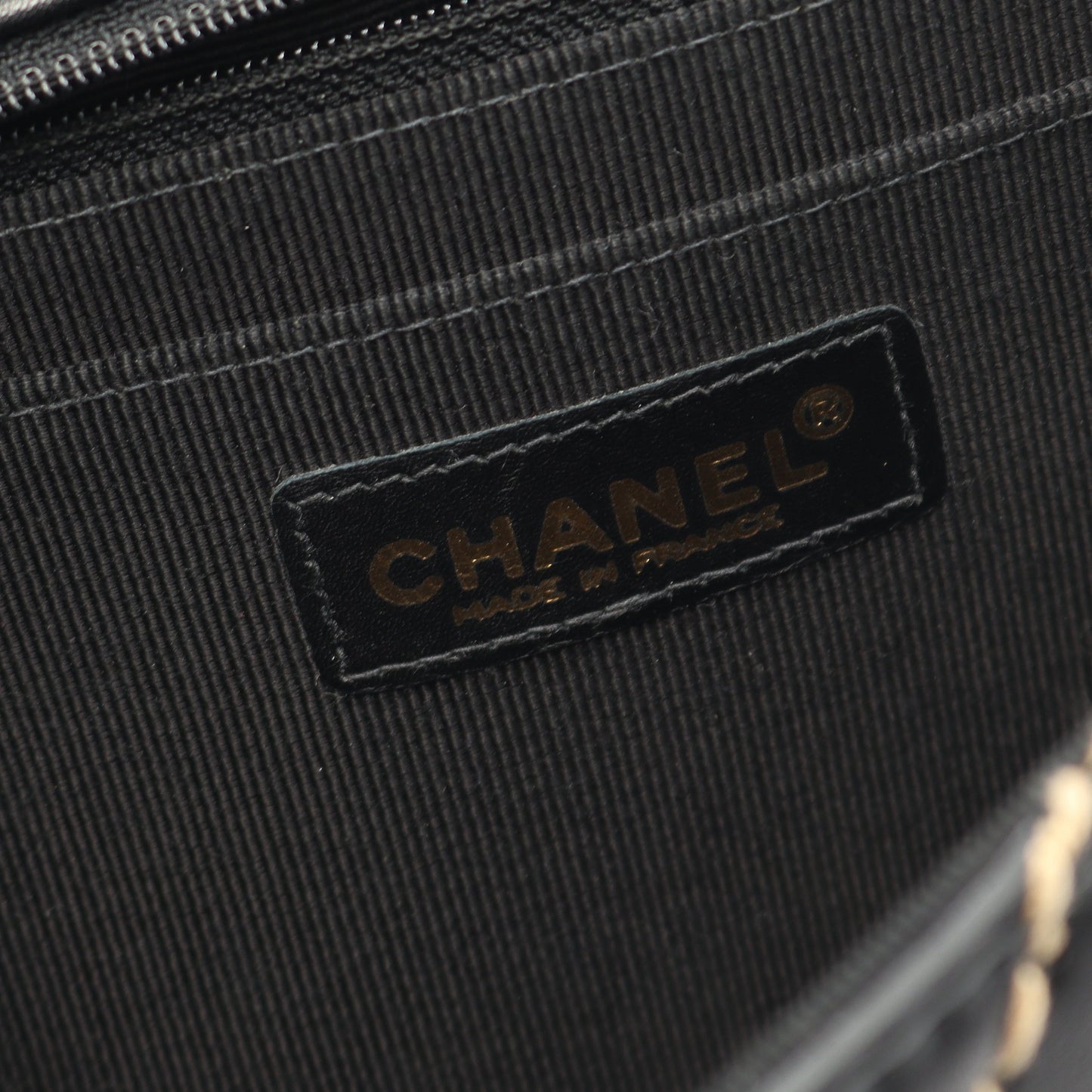 ワイルドステッチ Wチェーンショルダーバッグ レザー ブラック ゴールド金具 シャネル バッグ CHANEL