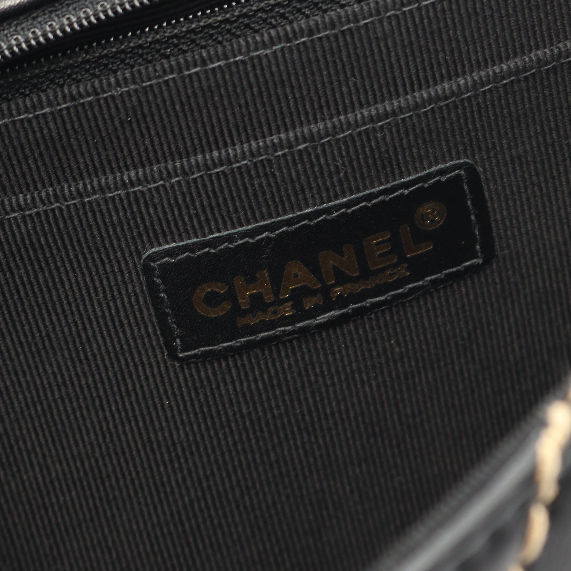 ワイルドステッチ Wチェーンショルダーバッグ レザー ブラック ゴールド金具 シャネル バッグ CHANEL