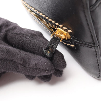 ワイルドステッチ ハンドバッグ ミニボストンバッグ レザー ブラック ゴールド金具 シャネル バッグ CHANEL